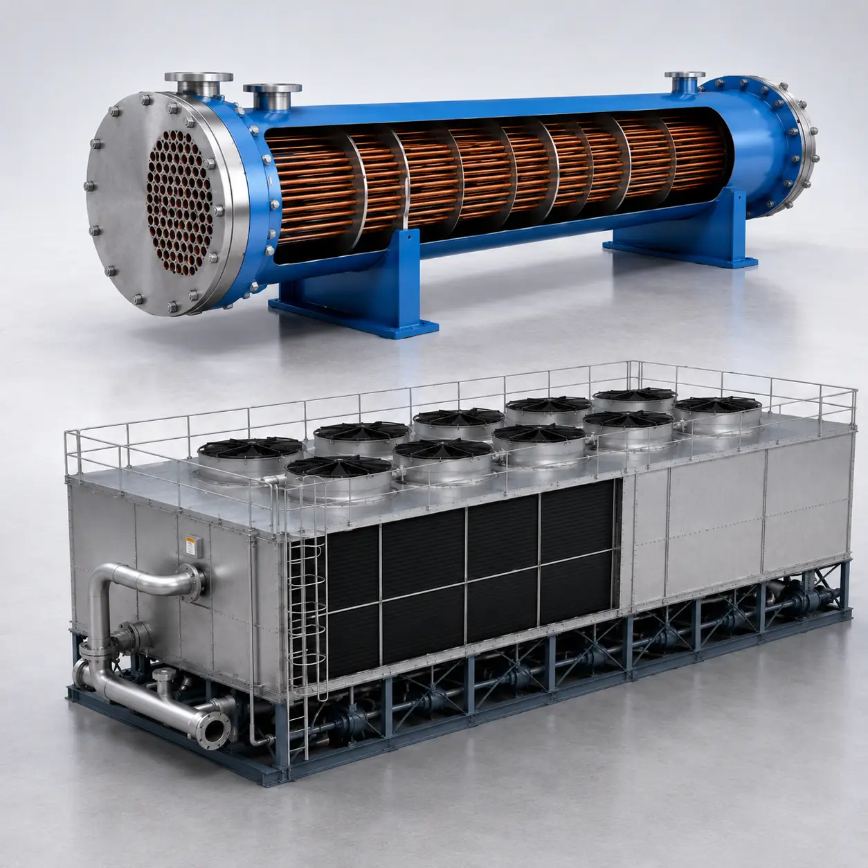 SHELL & TUBE CONDENSERS & EVAPORATIVE CONDENSER